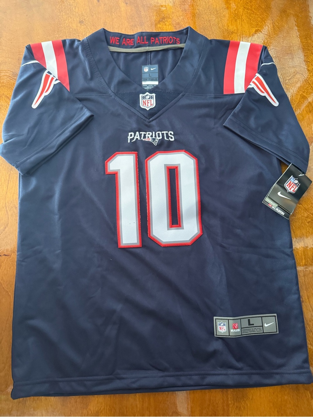 Drake Maye New England Patriots Jersey Youth Large